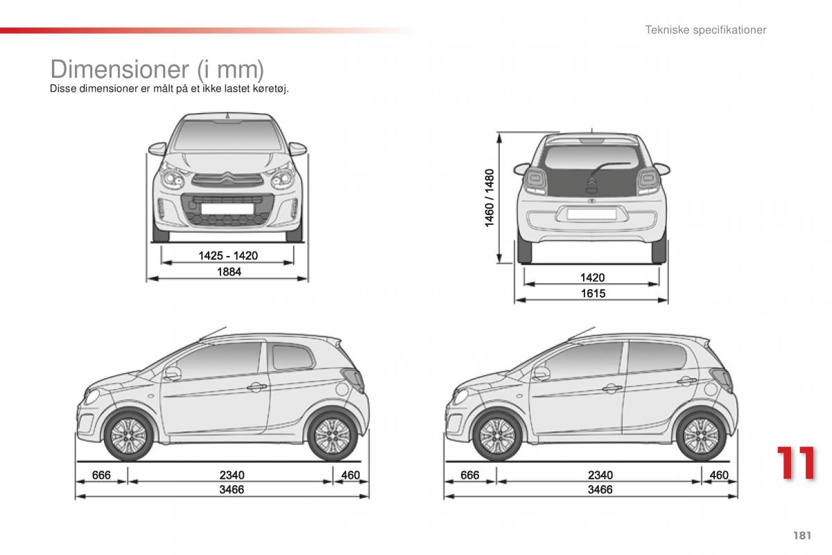 Citroen C1 II 2 Bilens instruktionsbog / page 183