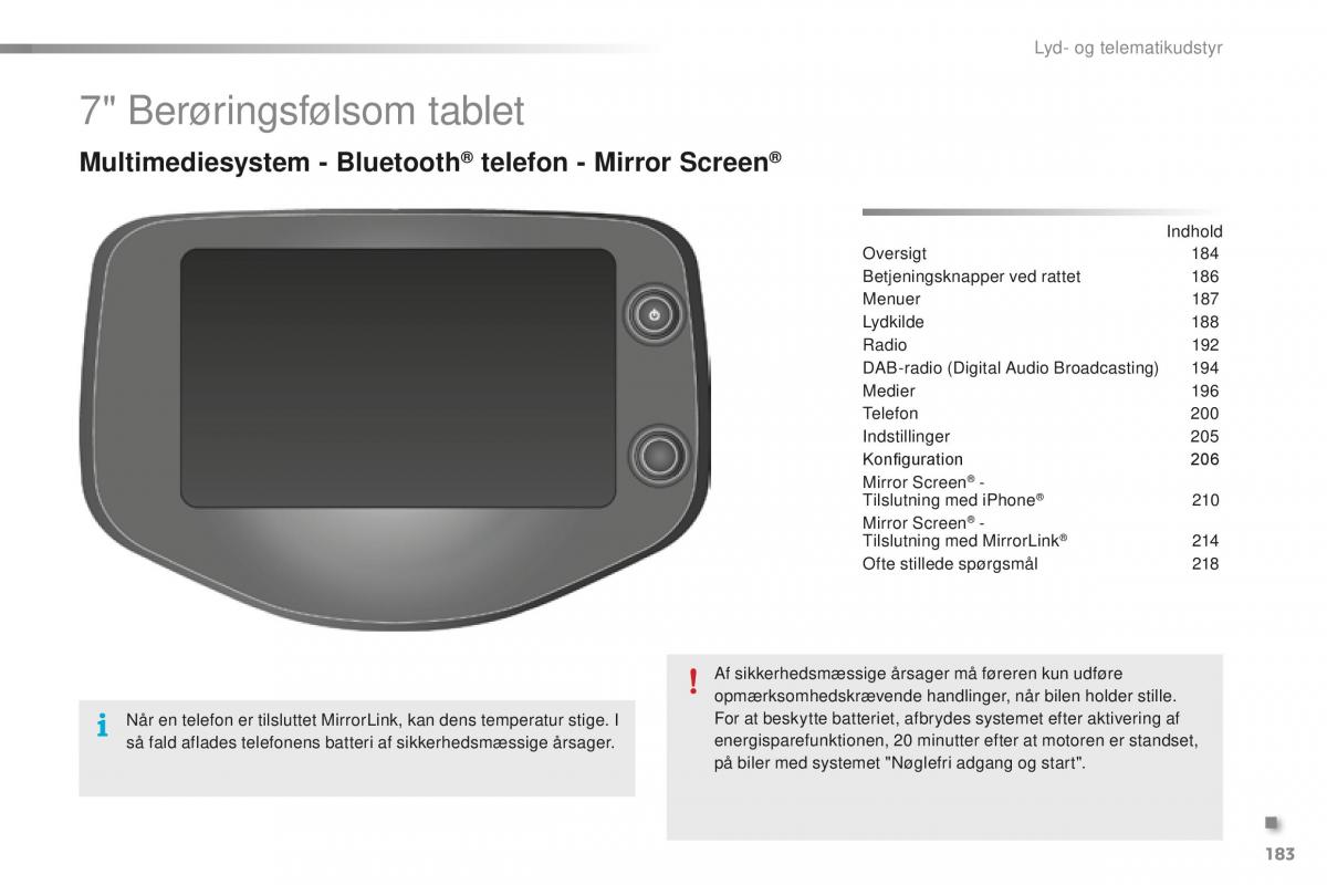 Citroen C1 II 2 Bilens instruktionsbog / page 185