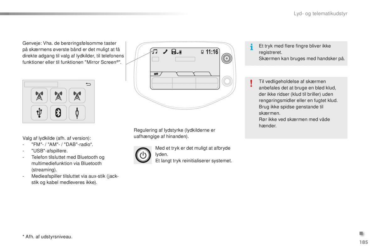 Citroen C1 II 2 Bilens instruktionsbog / page 187