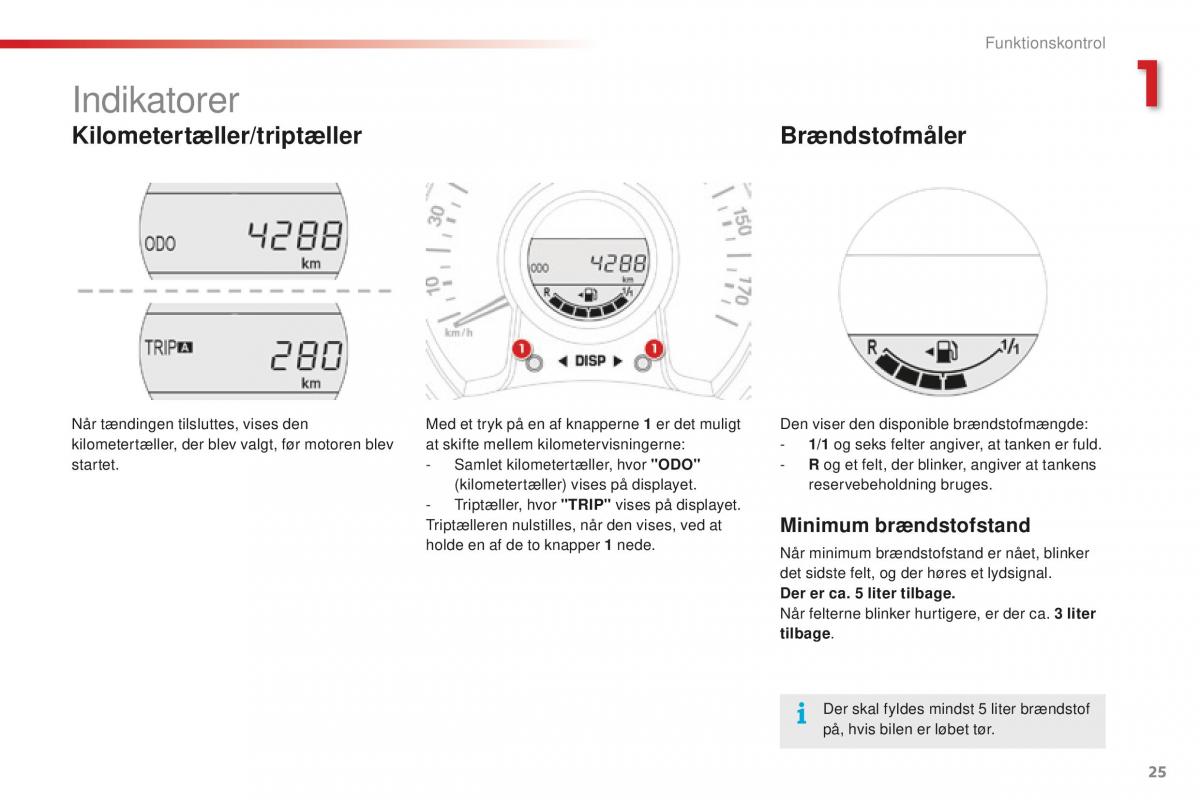 Citroen C1 II 2 Bilens instruktionsbog / page 27