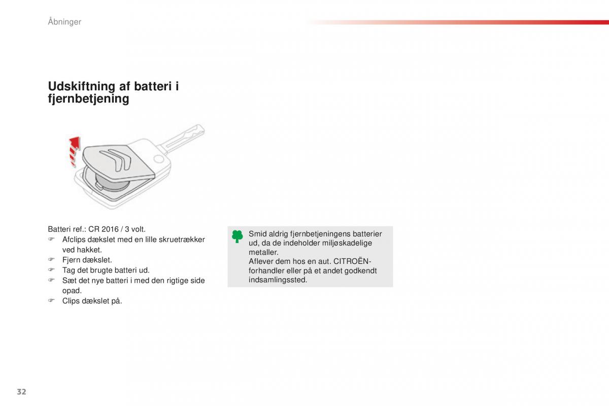 Citroen C1 II 2 Bilens instruktionsbog / page 34