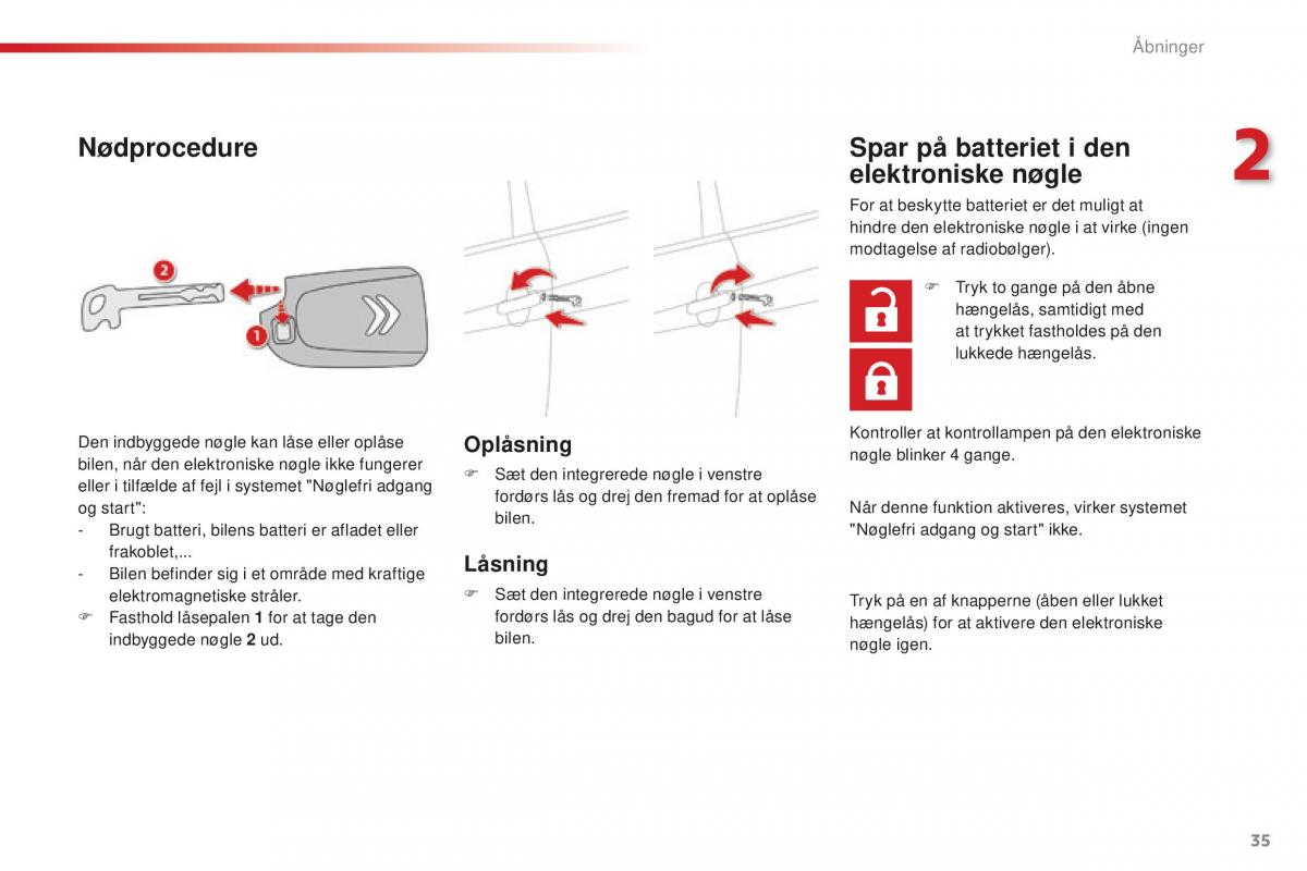 Citroen C1 II 2 Bilens instruktionsbog / page 37