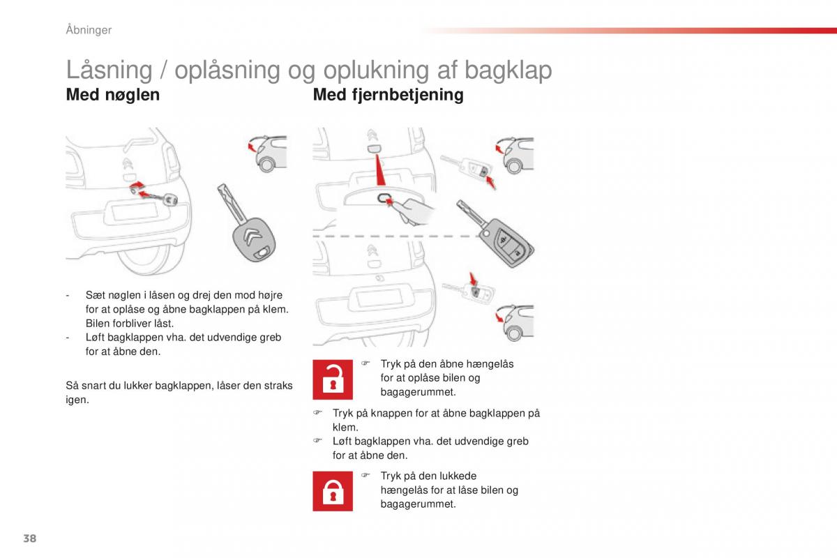 Citroen C1 II 2 Bilens instruktionsbog / page 40