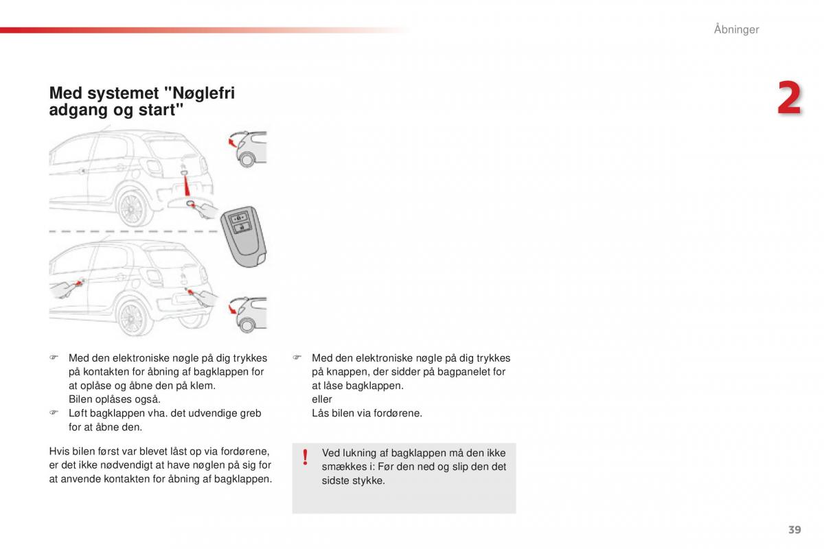 Citroen C1 II 2 Bilens instruktionsbog / page 41