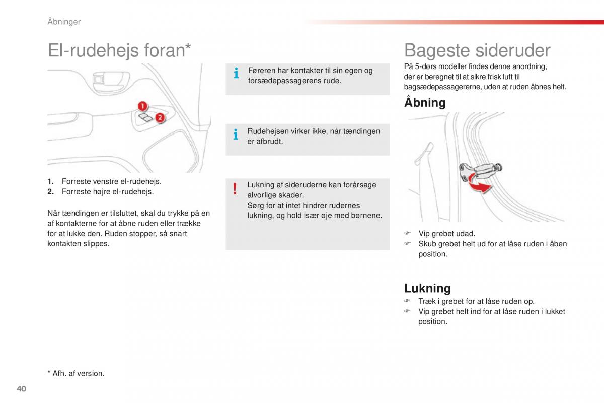 Citroen C1 II 2 Bilens instruktionsbog / page 42