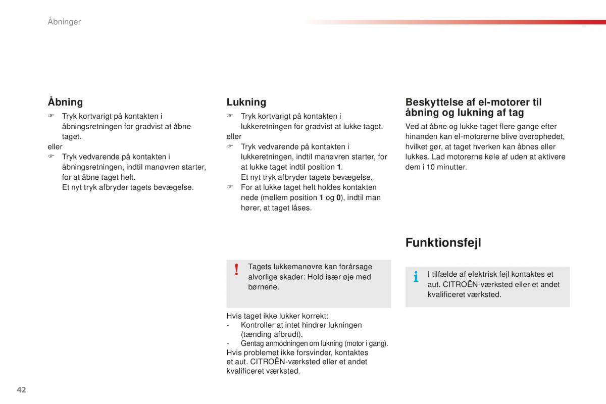 Citroen C1 II 2 Bilens instruktionsbog / page 44