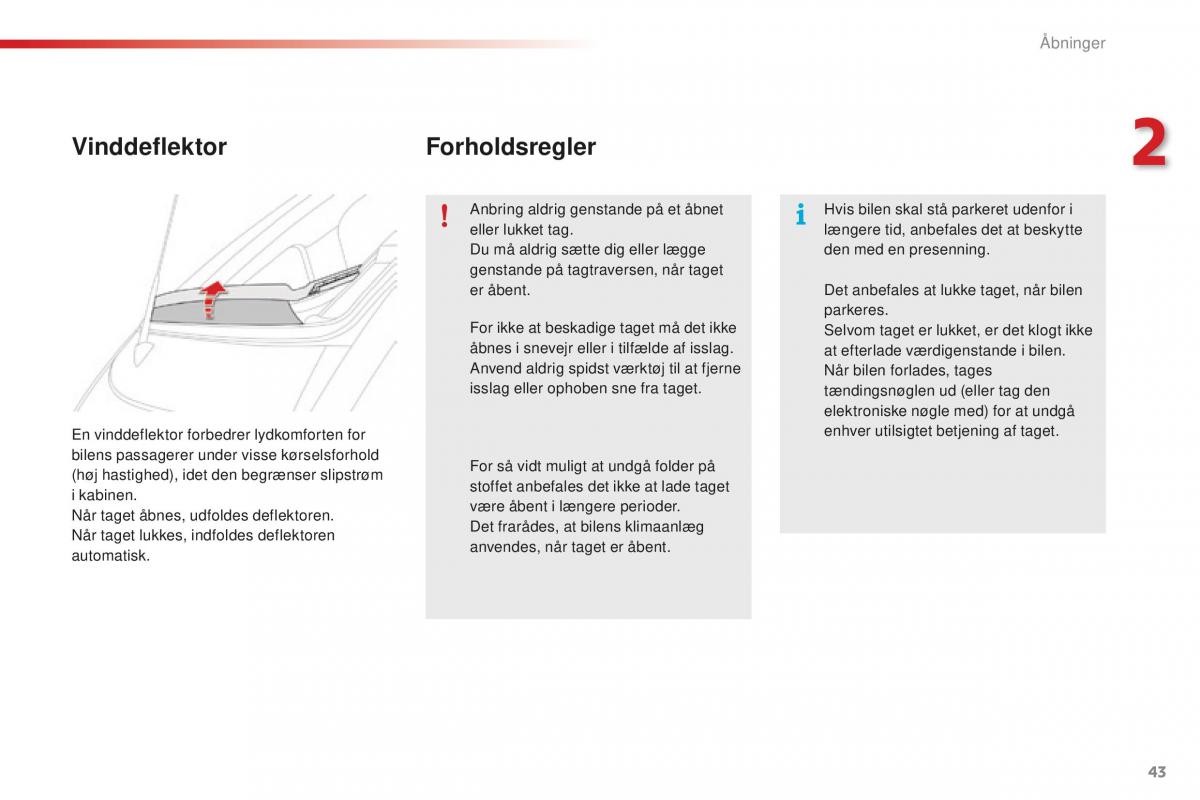 Citroen C1 II 2 Bilens instruktionsbog / page 45