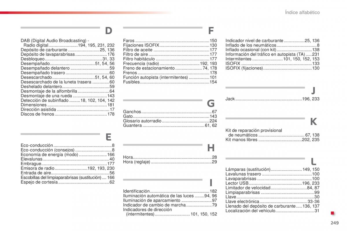 Citroen C1 II 2 manual del propietario / page 251