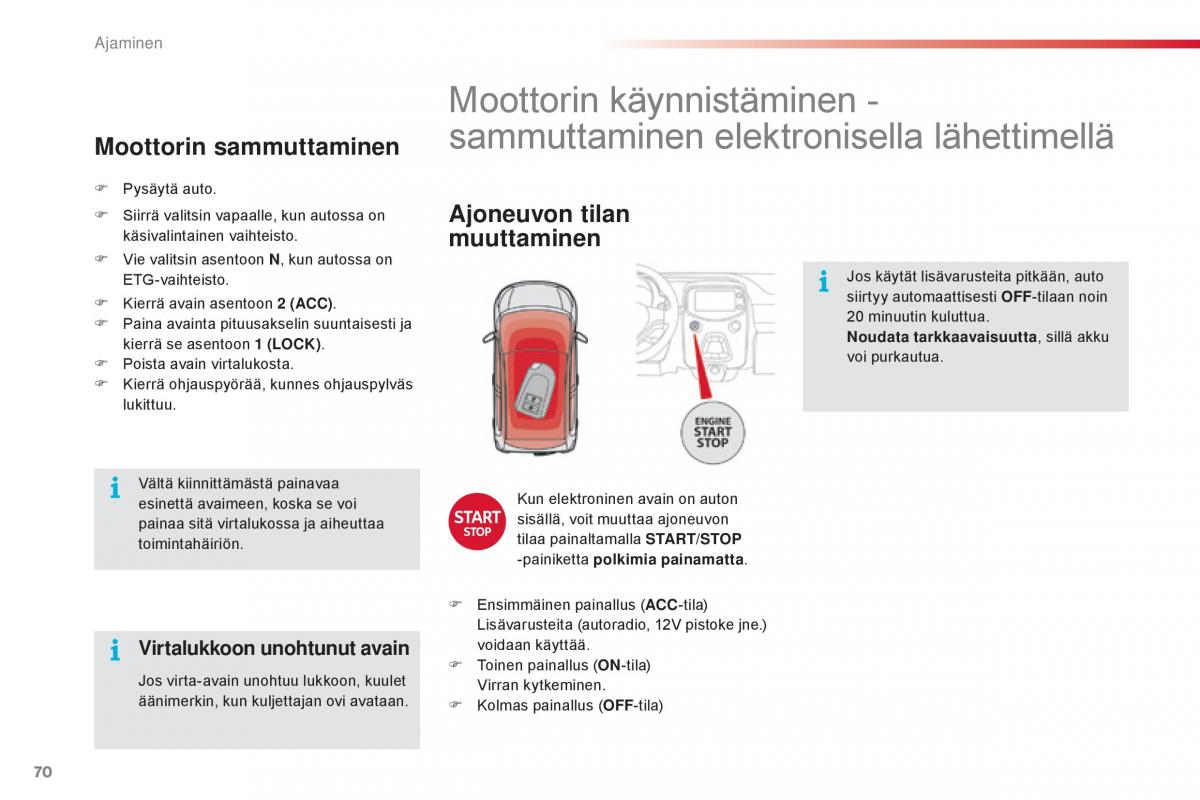 Citroen C1 II 2 omistajan kasikirja / page 72