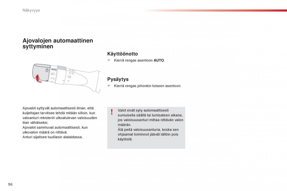 Citroen C1 II 2 omistajan kasikirja / page 98