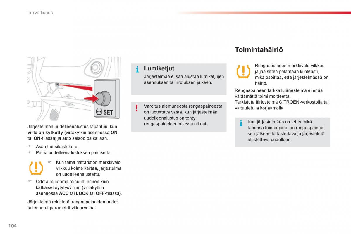 Citroen C1 II 2 omistajan kasikirja / page 106