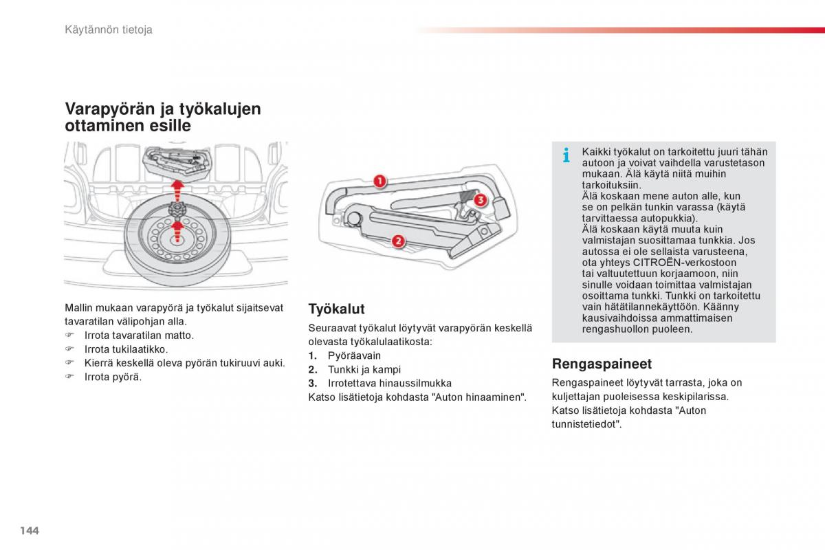 Citroen C1 II 2 omistajan kasikirja / page 146