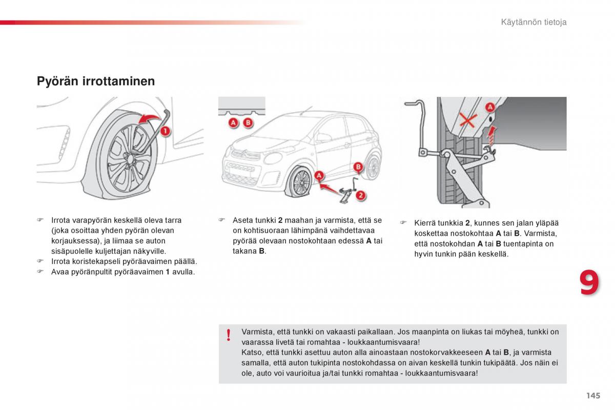 Citroen C1 II 2 omistajan kasikirja / page 147