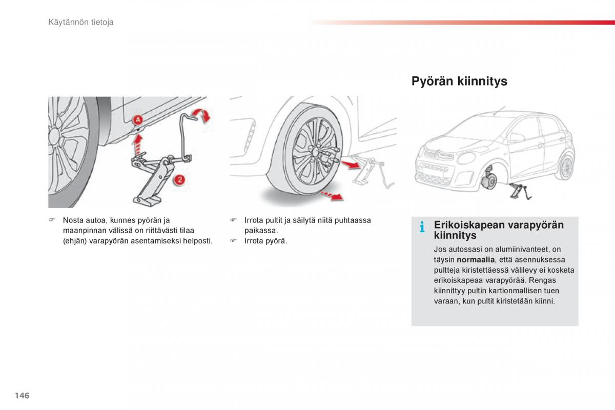 Citroen C1 II 2 omistajan kasikirja / page 148