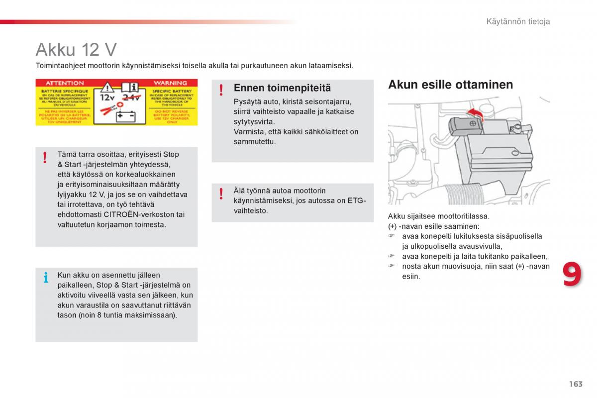 Citroen C1 II 2 omistajan kasikirja / page 165