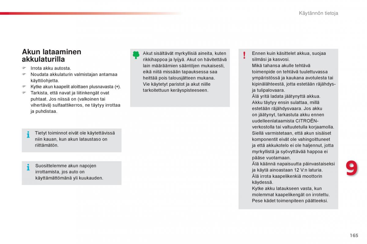 Citroen C1 II 2 omistajan kasikirja / page 167