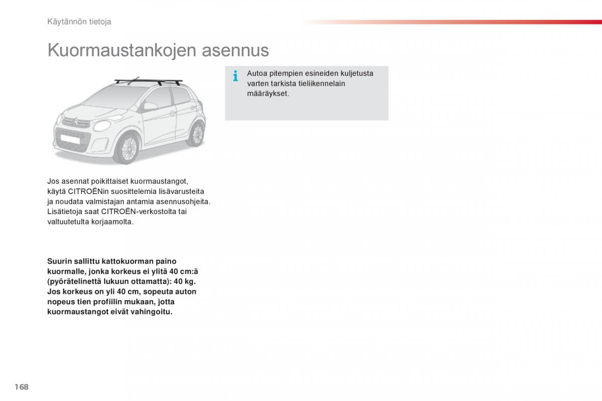 Citroen C1 II 2 omistajan kasikirja / page 170