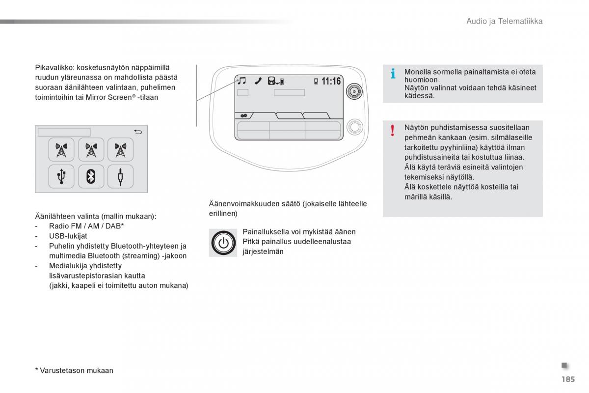 Citroen C1 II 2 omistajan kasikirja / page 187