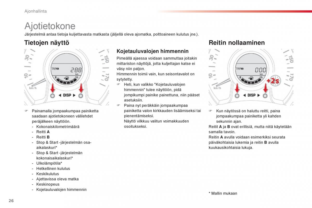 Citroen C1 II 2 omistajan kasikirja / page 28