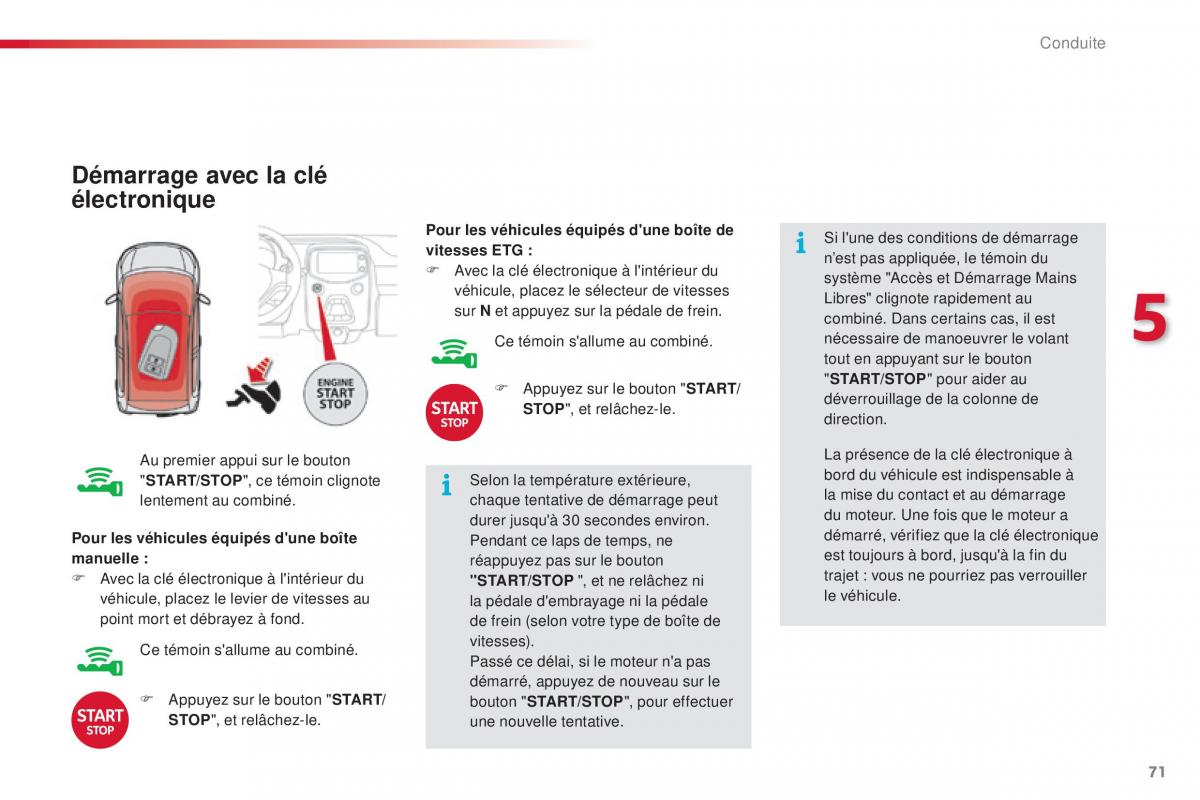 Citroen C1 II 2 manuel du proprietaire / page 73