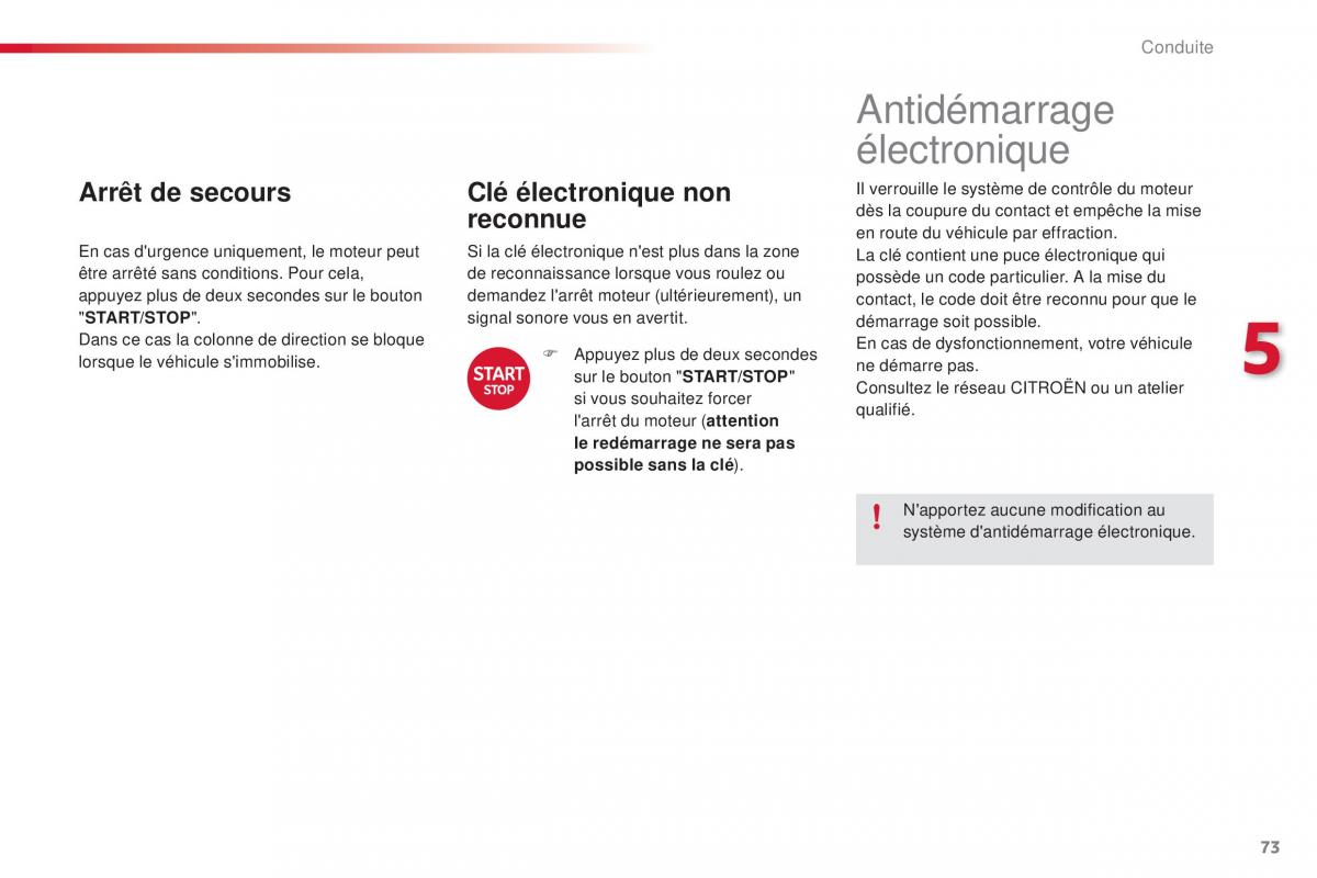 Citroen C1 II 2 manuel du proprietaire / page 75