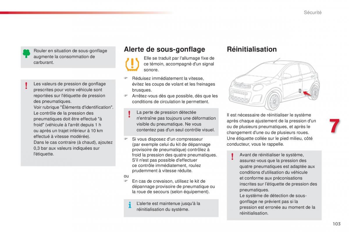 Citroen C1 II 2 manuel du proprietaire / page 105