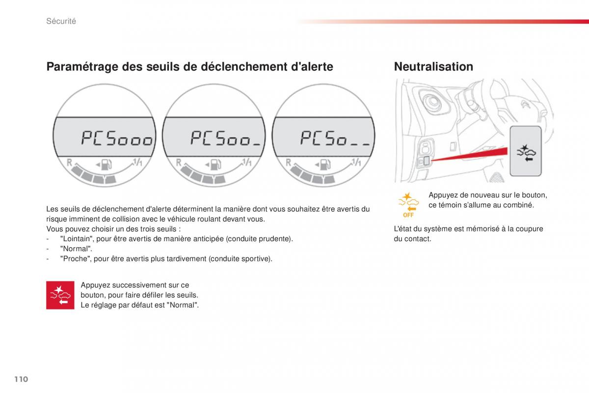 Citroen C1 II 2 manuel du proprietaire / page 112