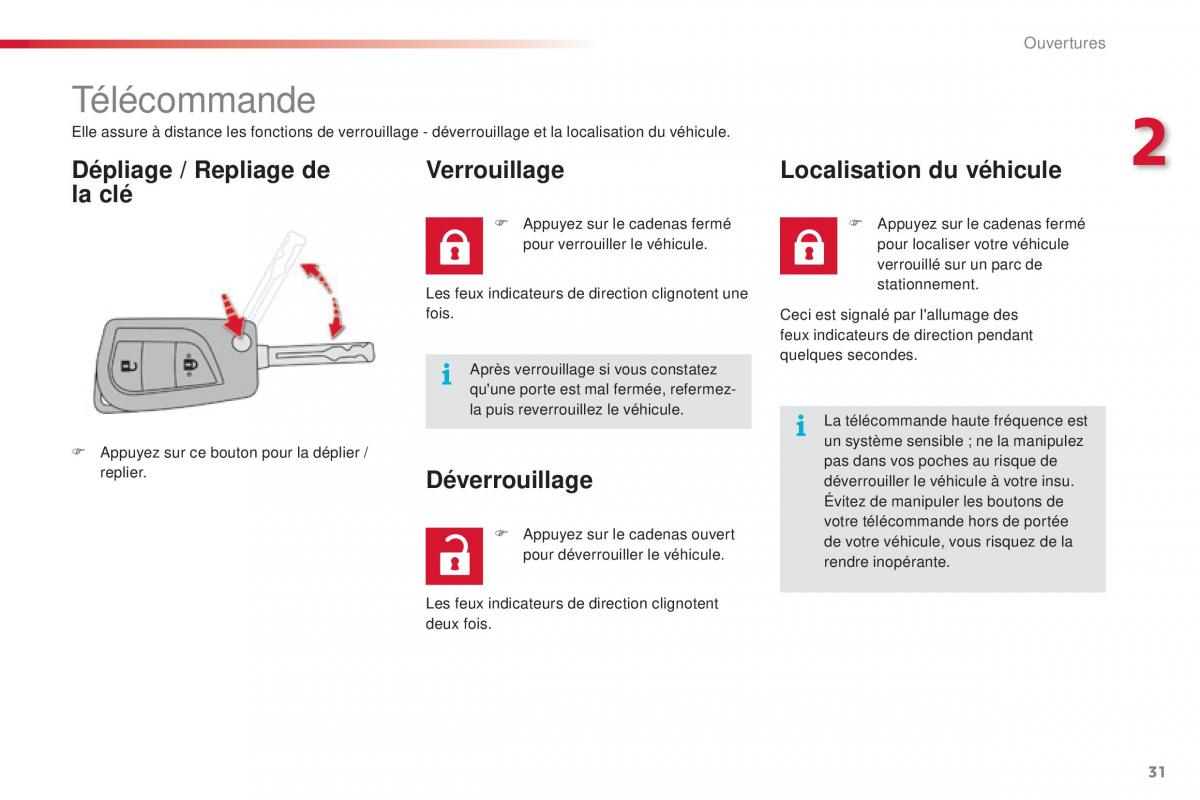 Citroen C1 II 2 manuel du proprietaire / page 33