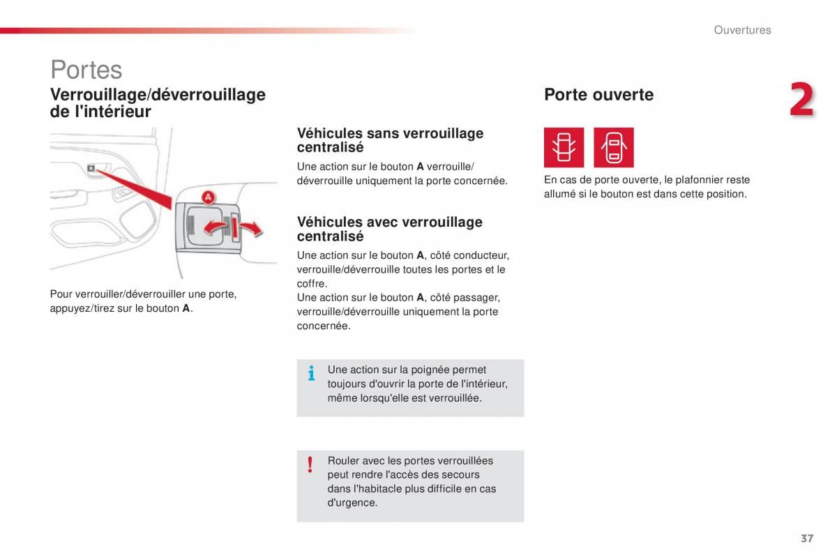 Citroen C1 II 2 manuel du proprietaire / page 39