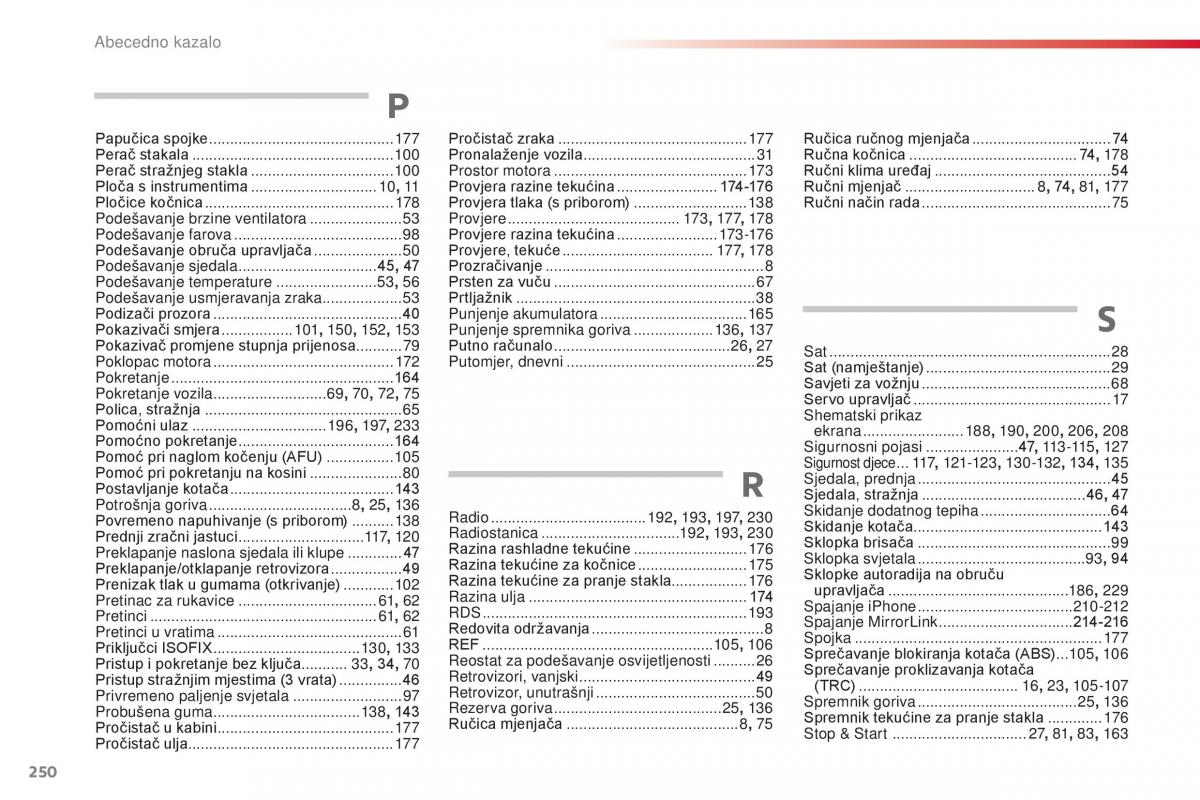 Citroen C1 II 2 vlasnicko uputstvo / page 252