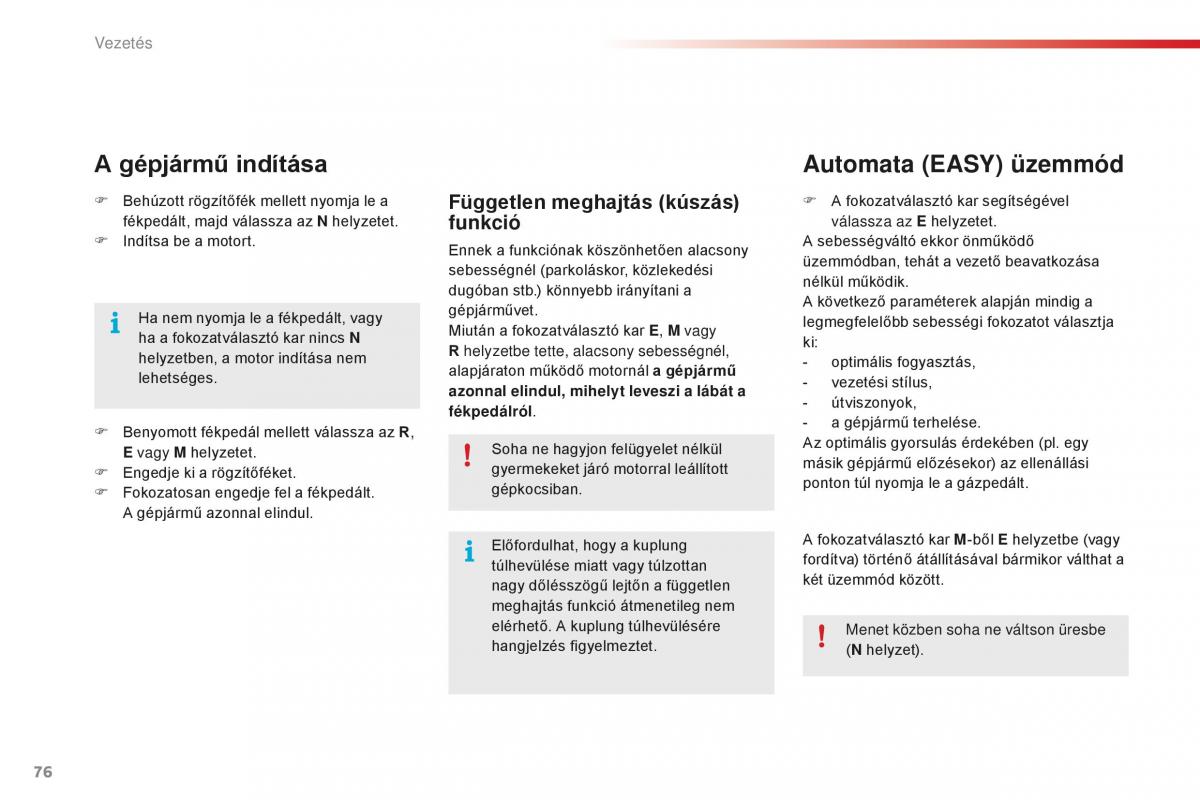 Citroen C1 II 2 Kezelesi utmutato / page 78