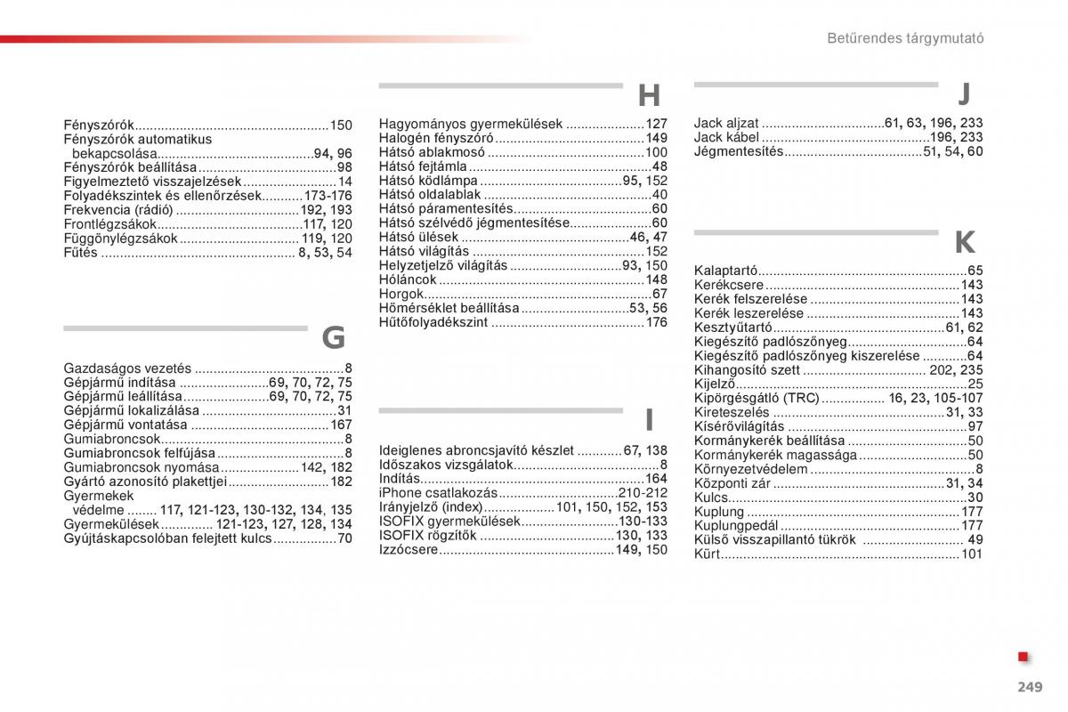 Citroen C1 II 2 Kezelesi utmutato / page 251