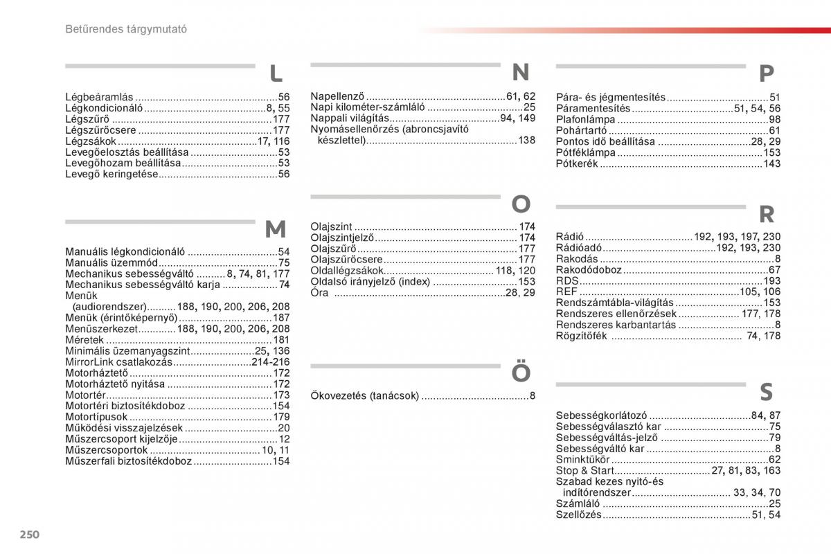 Citroen C1 II 2 Kezelesi utmutato / page 252