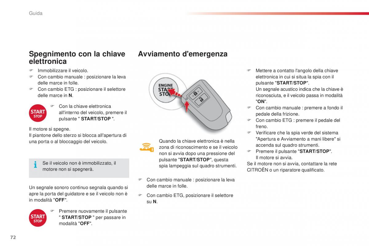 Citroen C1 II 2 manuale del proprietario / page 74