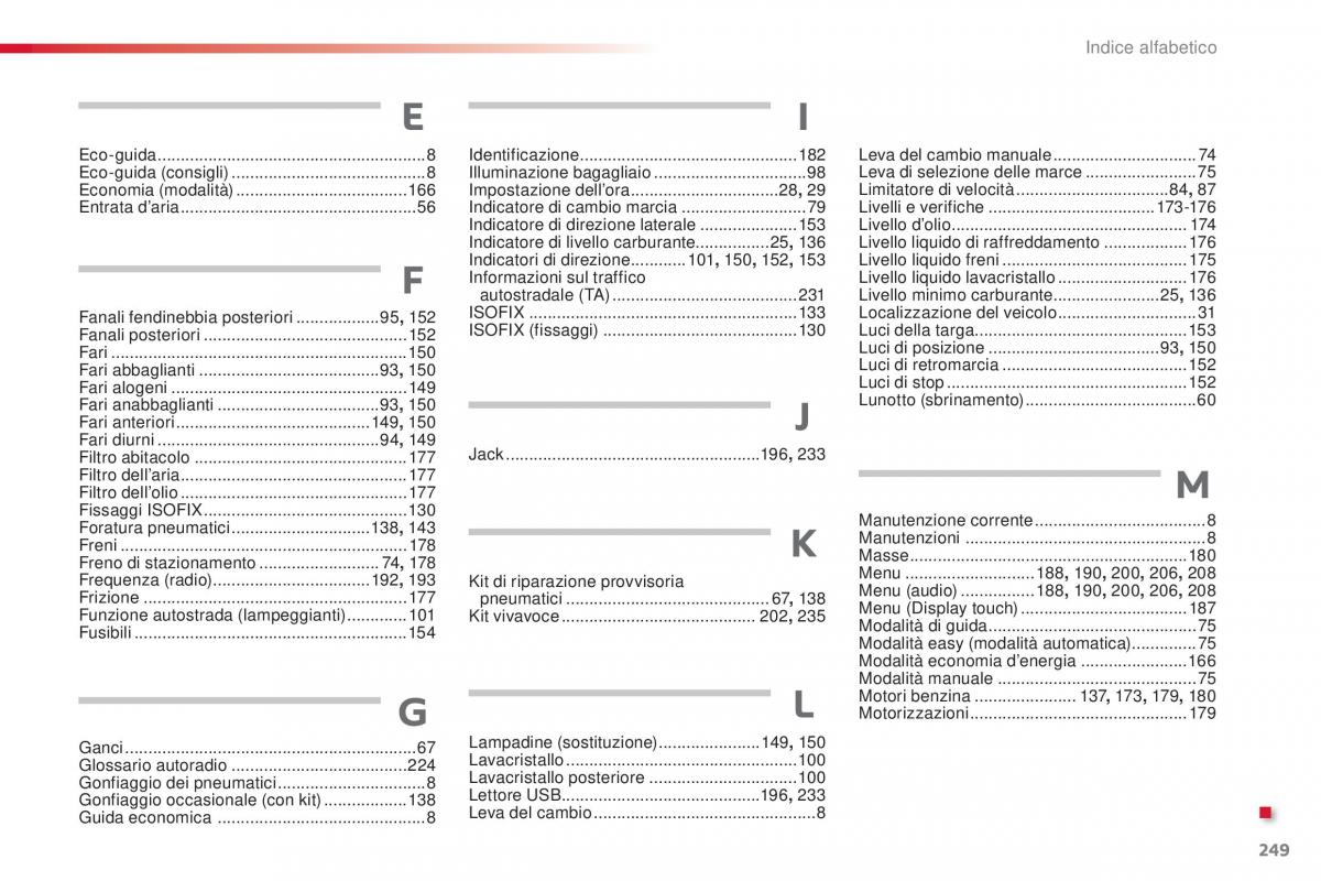 Citroen C1 II 2 manuale del proprietario / page 251