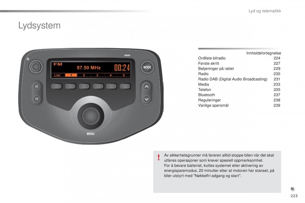 Citroen C1 II 2 bruksanvisningen / page 225