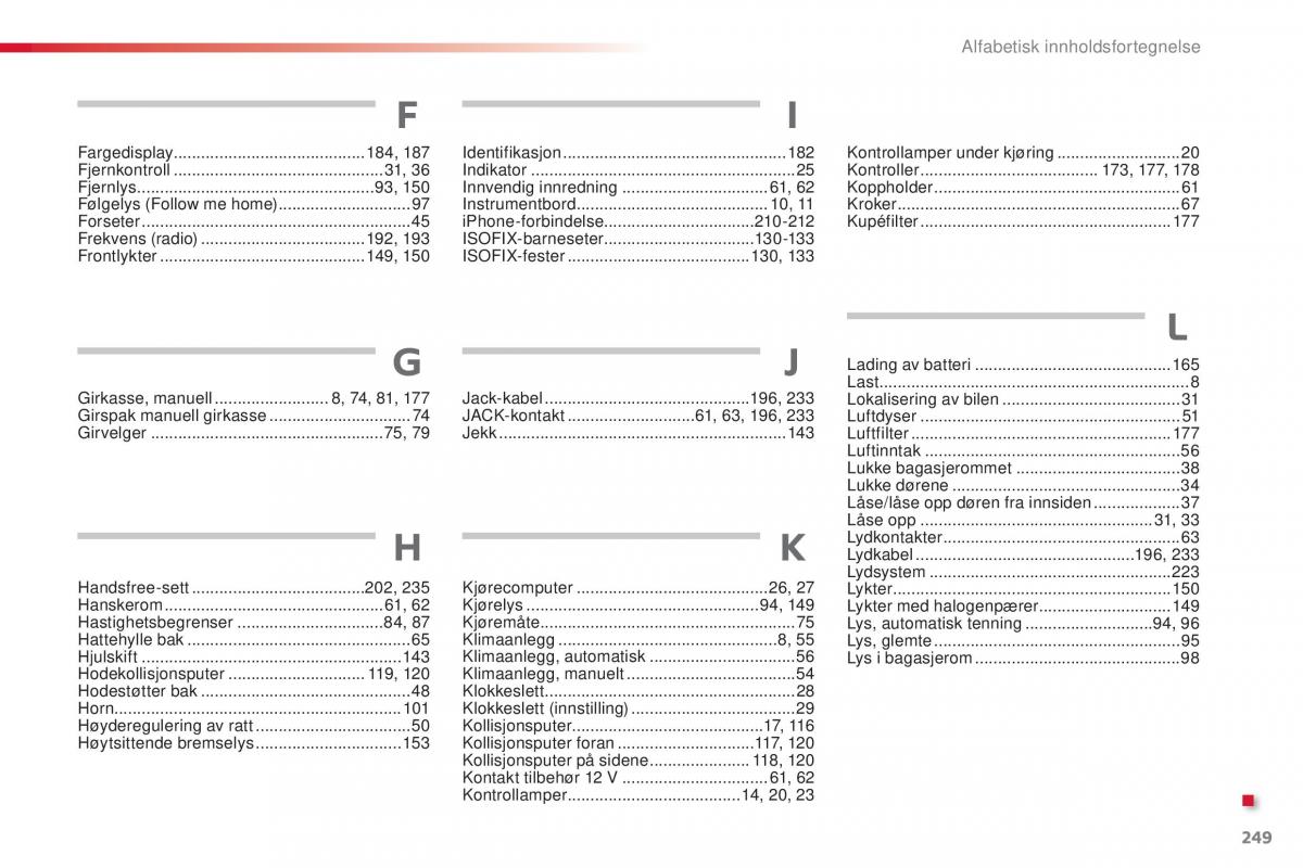 Citroen C1 II 2 bruksanvisningen / page 251