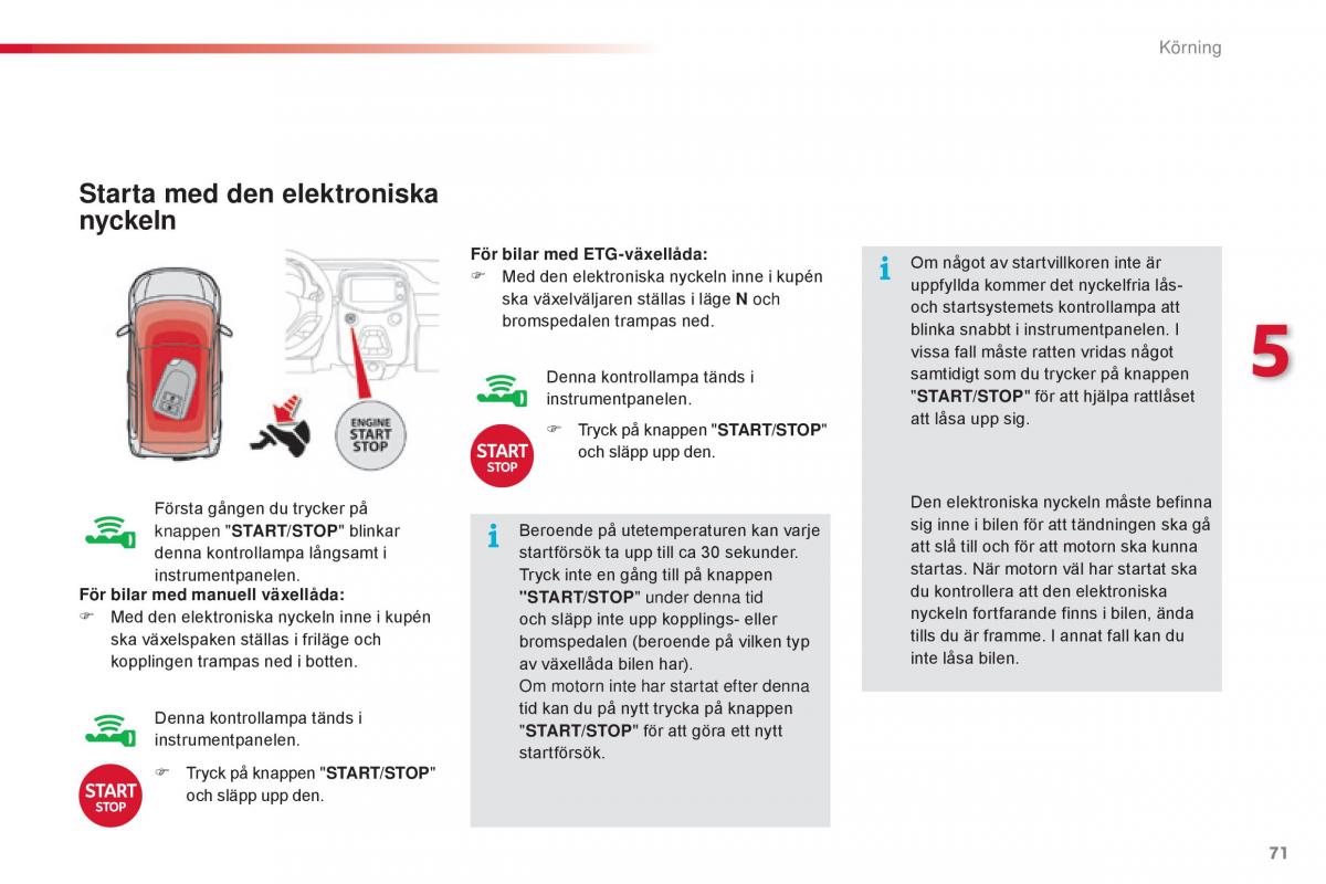 Citroen C1 II 2 instruktionsbok / page 73