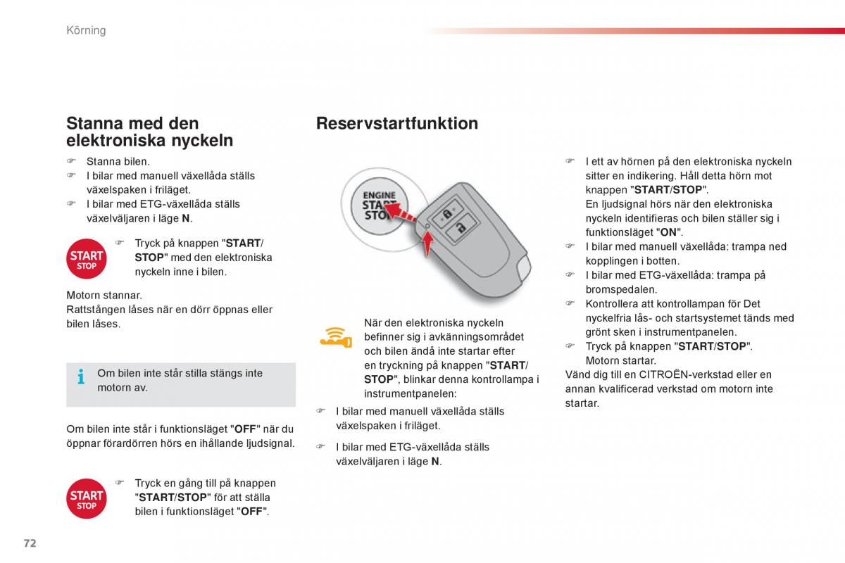 Citroen C1 II 2 instruktionsbok / page 74