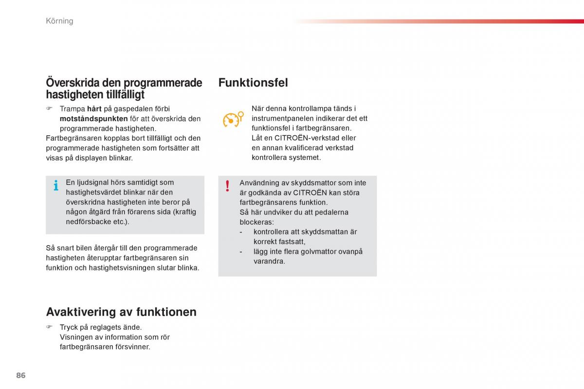 Citroen C1 II 2 instruktionsbok / page 88