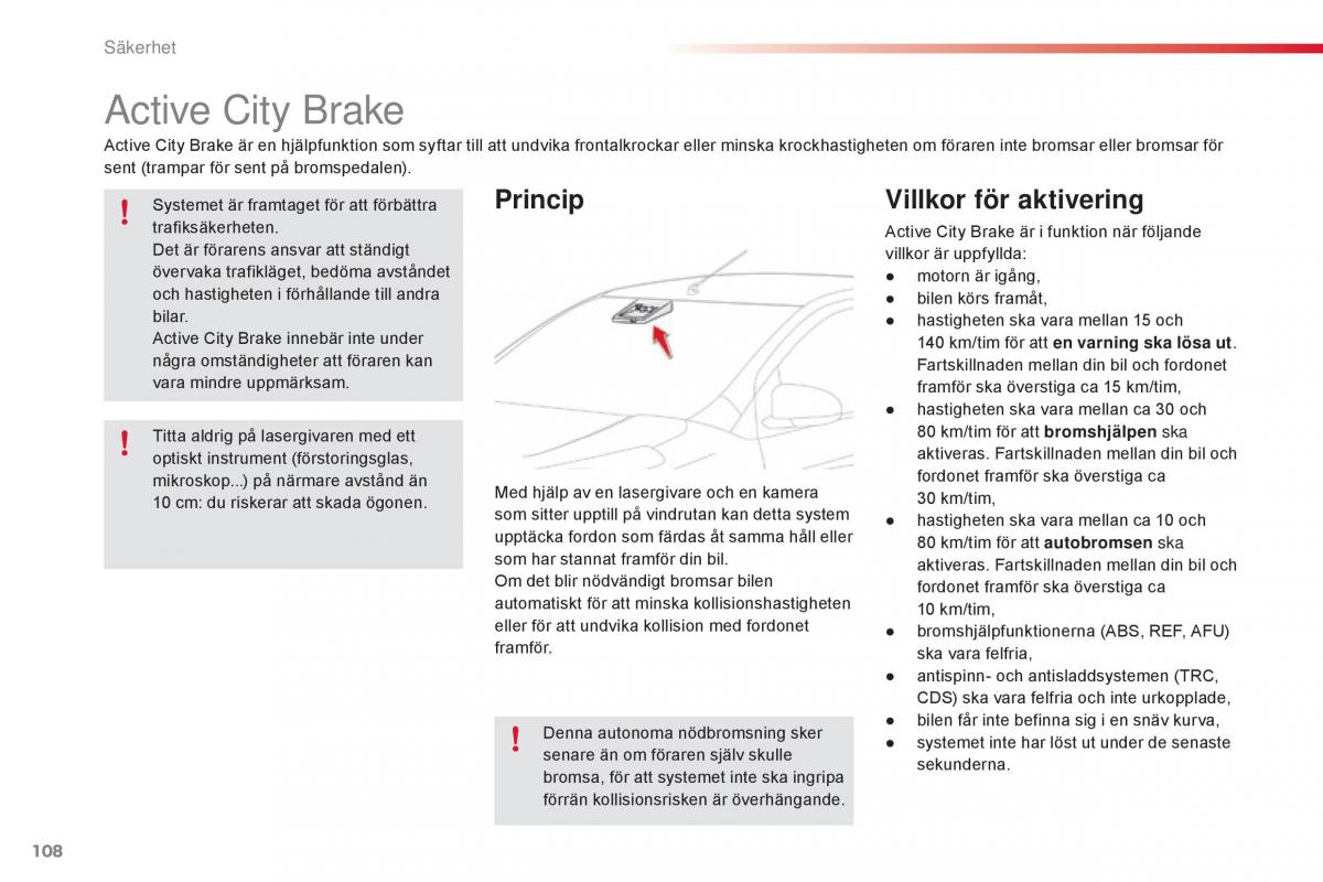 Citroen C1 II 2 instruktionsbok / page 110