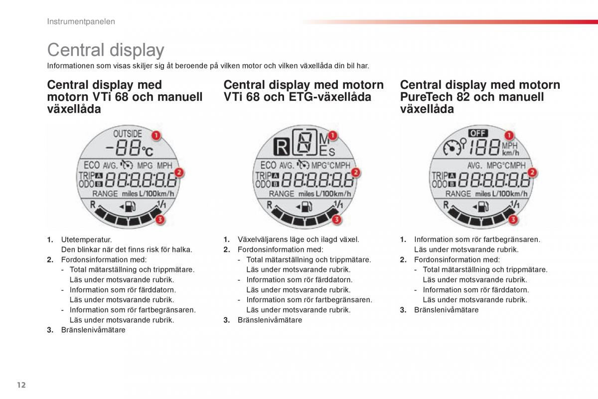 Citroen C1 II 2 instruktionsbok / page 14