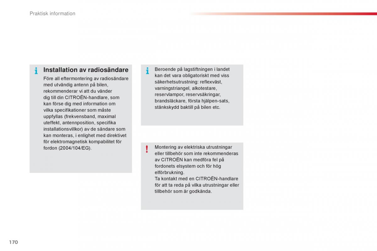 Citroen C1 II 2 instruktionsbok / page 172