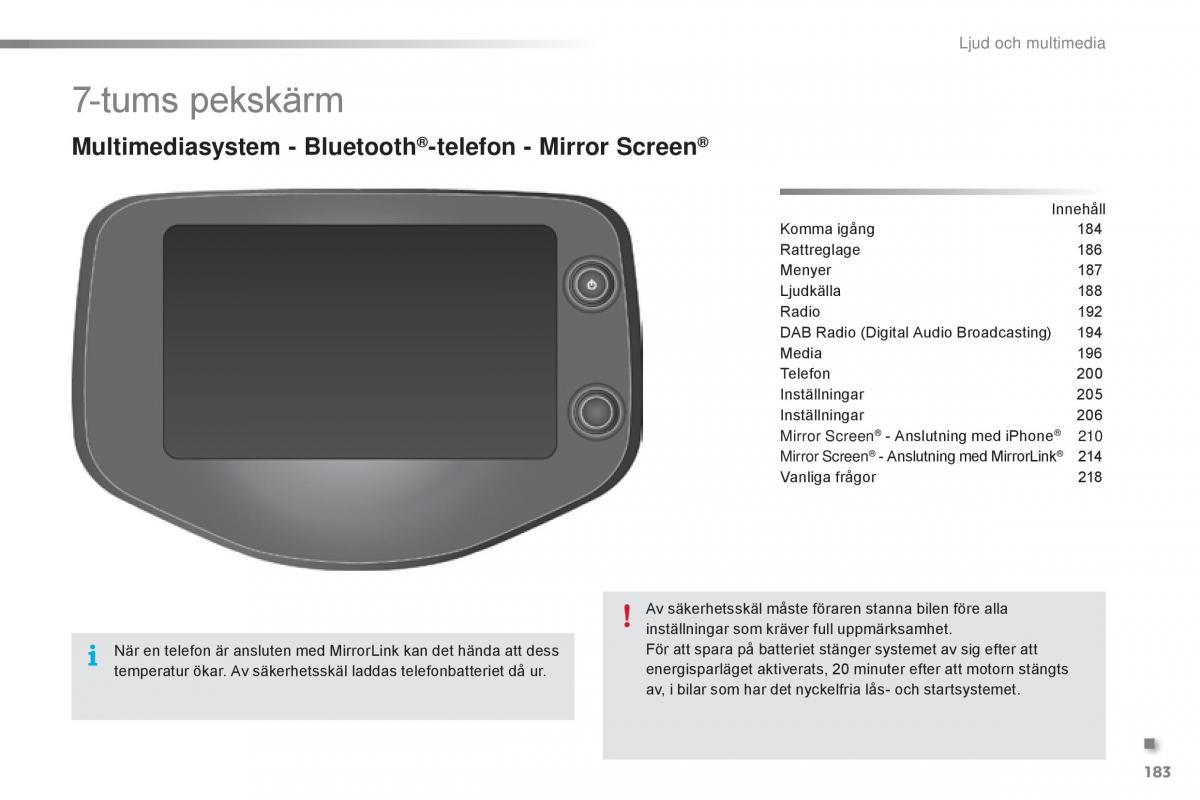 Citroen C1 II 2 instruktionsbok / page 185