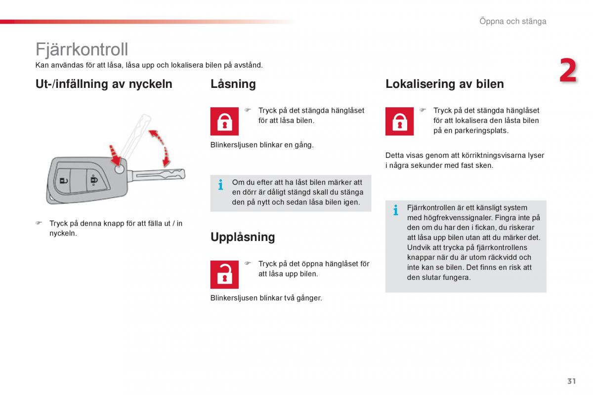 Citroen C1 II 2 instruktionsbok / page 33