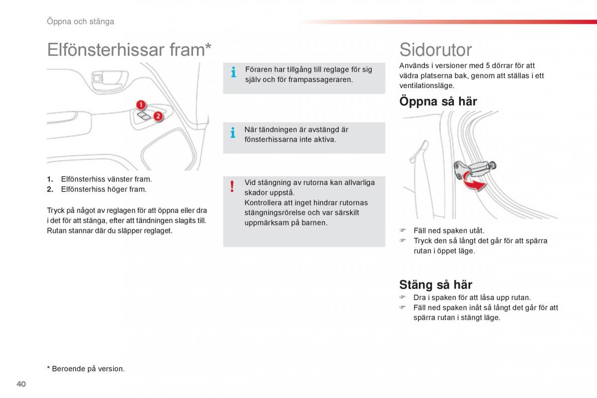 Citroen C1 II 2 instruktionsbok / page 42