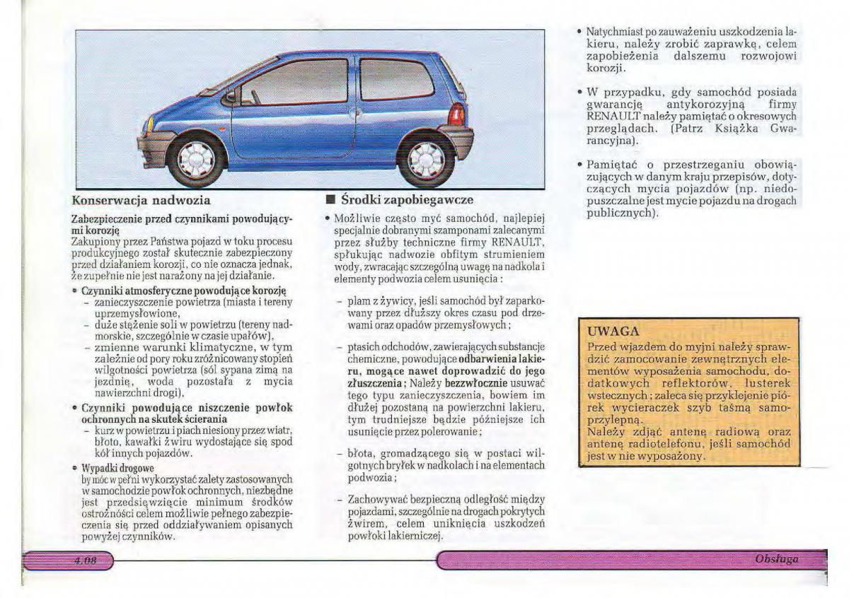 Renault Twingo I 1 instrukcja obslugi / page 69