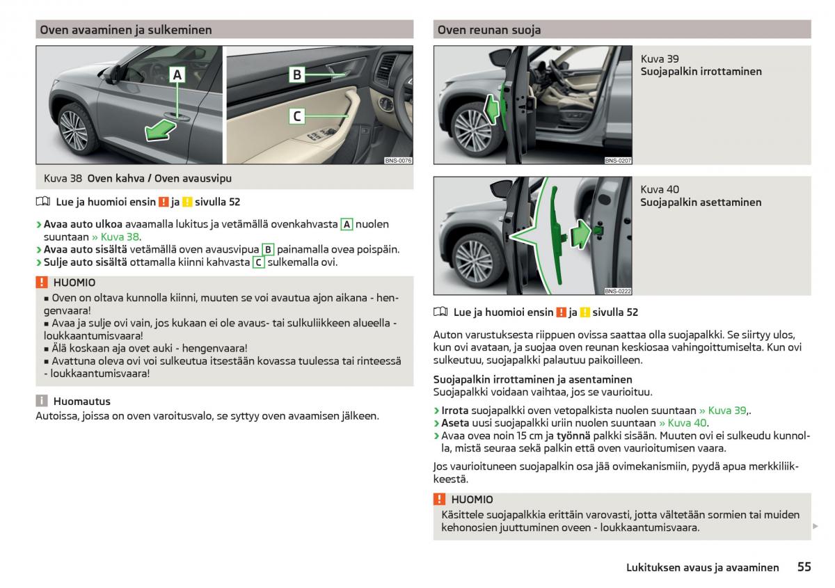 Skoda Kodiaq omistajan kasikirja / page 57