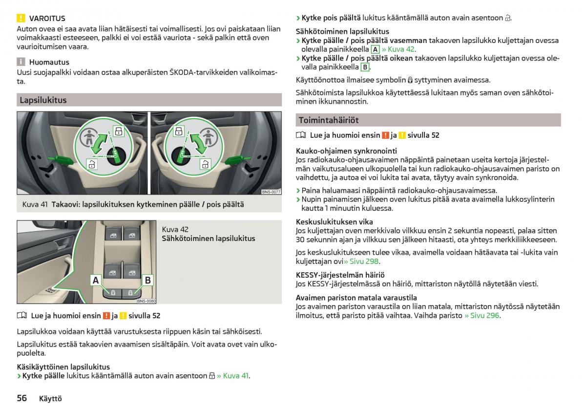 Skoda Kodiaq omistajan kasikirja / page 58