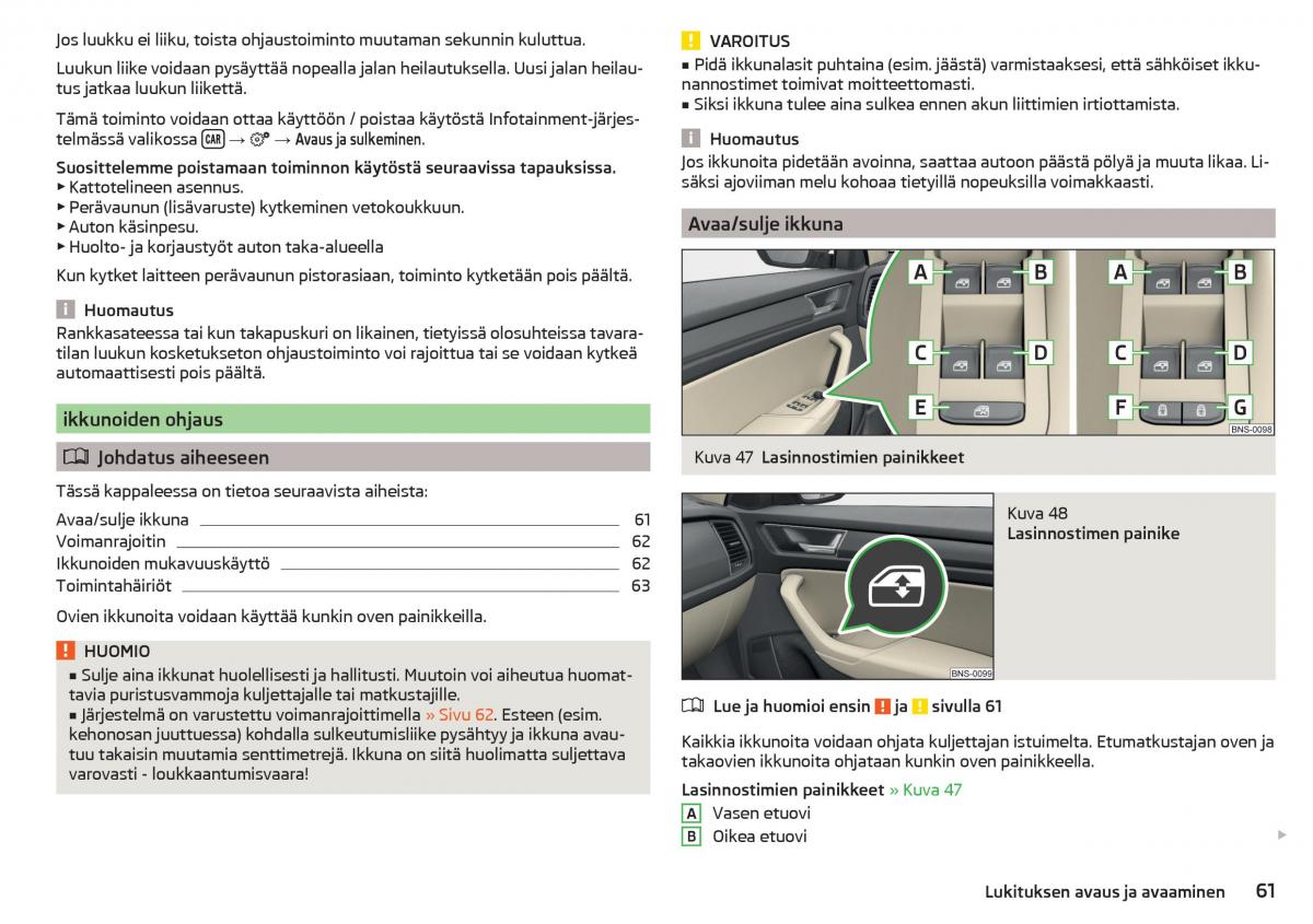 Skoda Kodiaq omistajan kasikirja / page 63